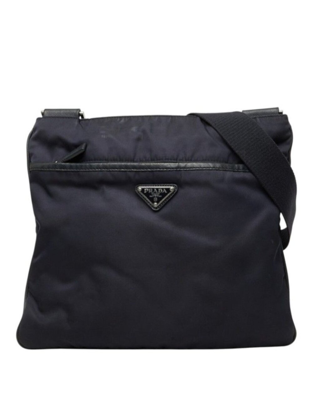 Prada Crossbody Shoulder Bag Navy Nylon Leather